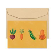 POSTCARD - 10 CUBES - FOUR VEGGIES