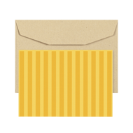 POSTCARD - APRICOT STRIPES (SQUARED)