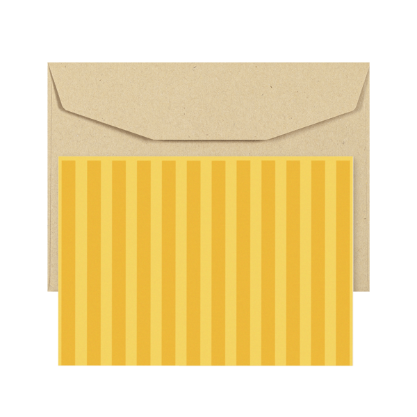 POSTCARD - APRICOT STRIPES (SQUARED)