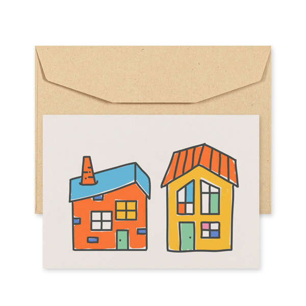 POSTCARD - HOUSES - TWO