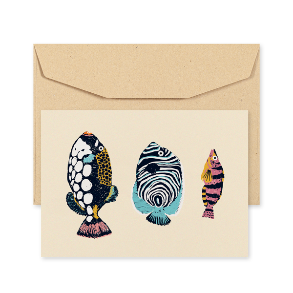 POSTCARD - FISHES - DRAWING 003